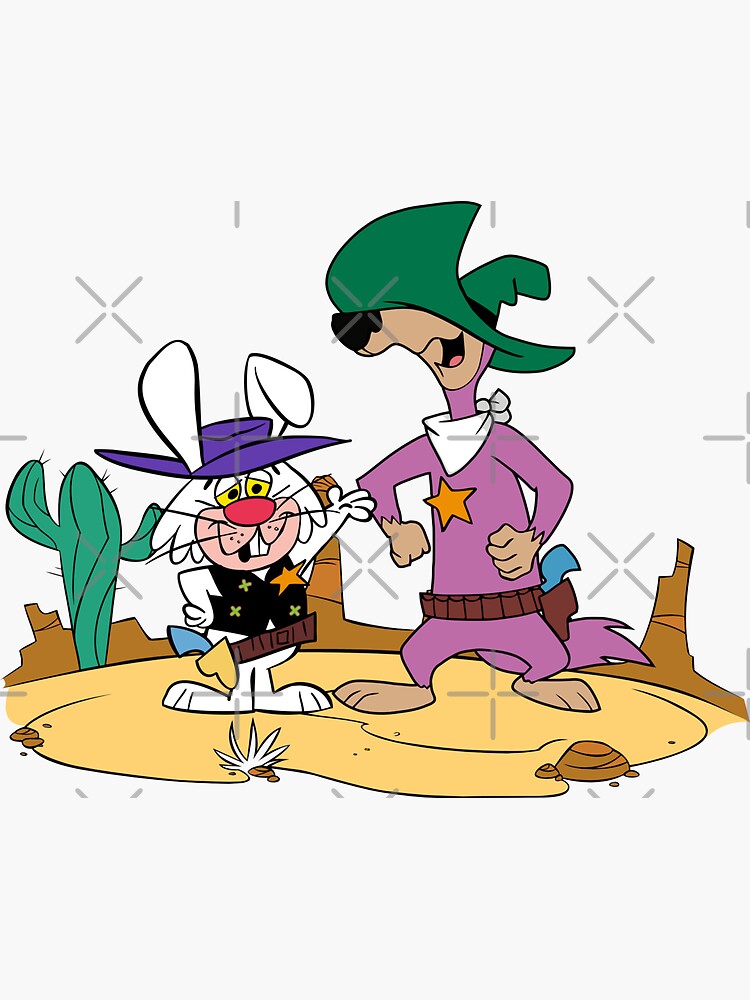 Ricochet Rabbit And Droop A Long Sticker For Sale By Qaplats Redbubble   Bg,f8f8f8 Flat,750x,075,f Pad,750x1000,f8f8f8 