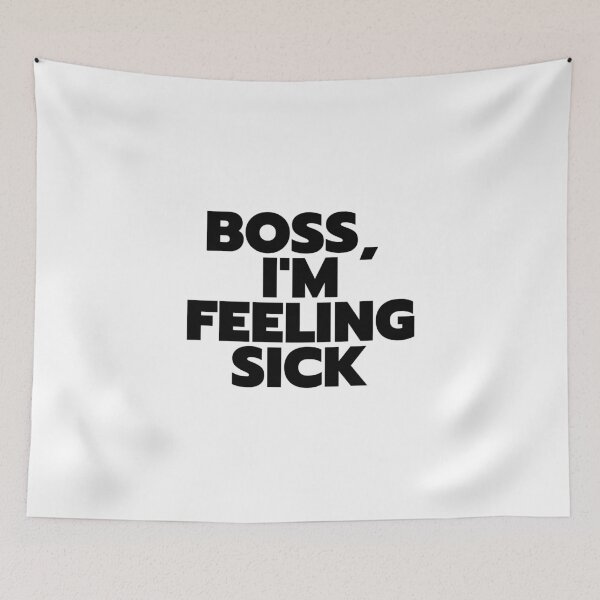 Item preview, "Boss, I'm Feeling Sick" - White Lie Party Print designed and sold by TopTrendNow.