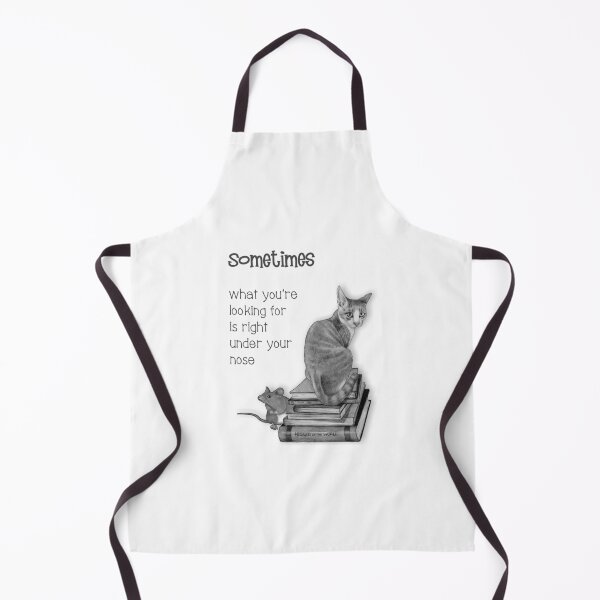 Item preview, What You're Looking For ... Right Under Your Nose, Cat and Mouse Drawing designed and sold by JoyfulWhimsy.