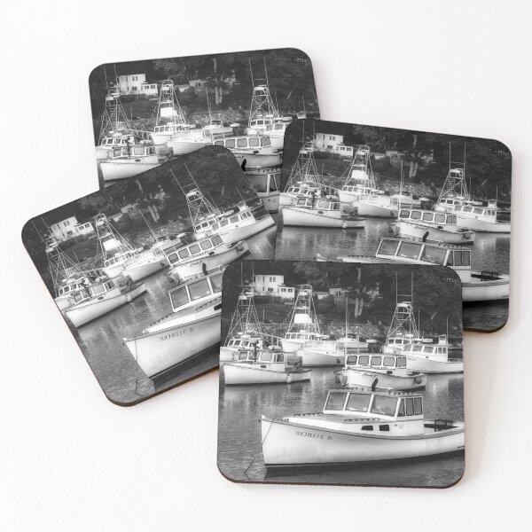 Item preview, Perkins Cove Lobster Boats B+W designed and sold by Gerard Fornarotto.