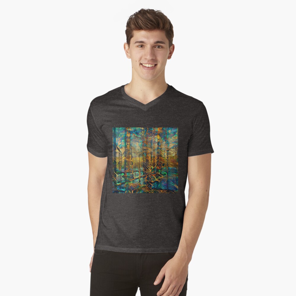 Item preview, V-Neck T-Shirt designed and sold by blackhalt.
