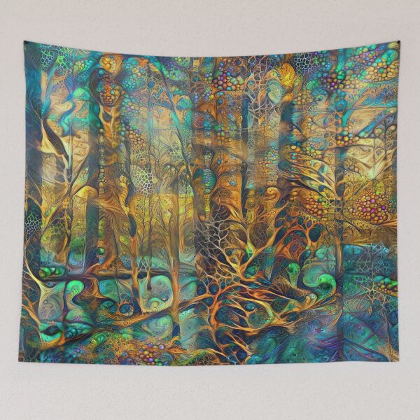 Item preview, Forest abstract digital painting designed and sold by blackhalt.