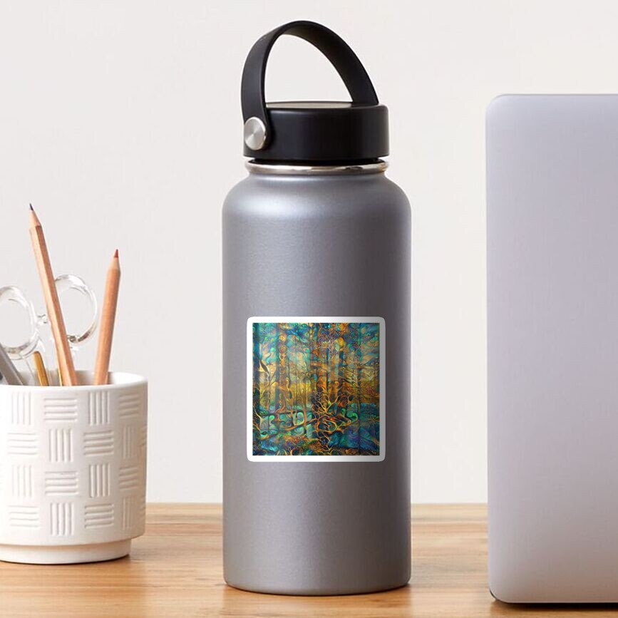 Forest abstract digital painting Sticker