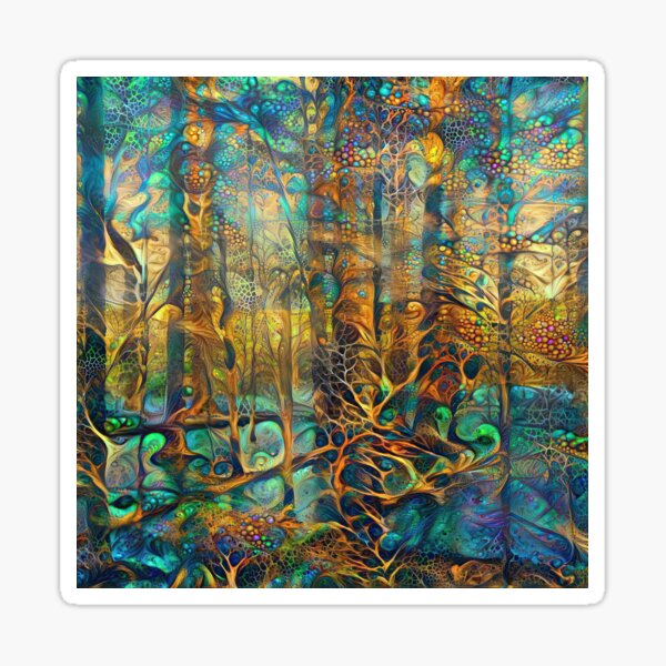 Forest abstract digital painting Sticker