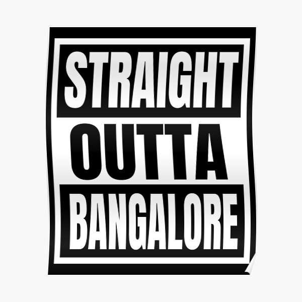 Bangalore City Posters Redbubble