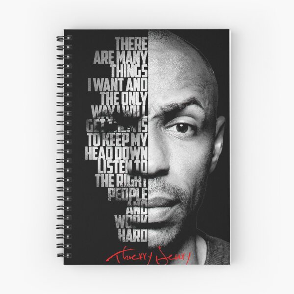 Item preview, Black and white Thierry Henry quote. designed and sold by Enea Kelo.