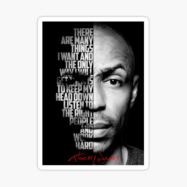 Item preview, Black and white Thierry Henry quote. designed and sold by eneakelo777.