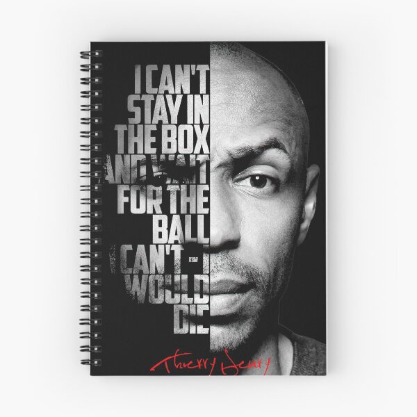 Item preview, Black and white Thierry Henry quote. designed and sold by Enea Kelo.