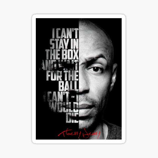 Item preview, Black and white Thierry Henry quote. designed and sold by eneakelo777.