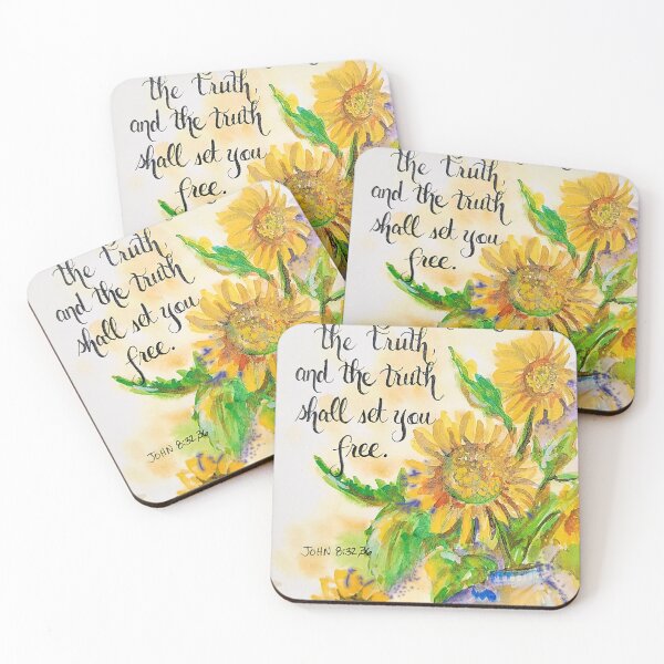 Item preview, John 8:32,36. SUNFLOWERS  designed and sold by MymzyRedHatter.