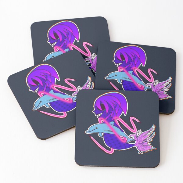 Item preview, Mermaid and dolphin designed and sold by IndigoLove.