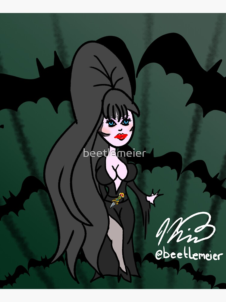 Elvira Halloween Coffin Scary Sticker for Sale by beetlemeier