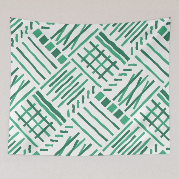 Item preview, Hand-drawn Crossing Lines Pattern – Green designed and sold by RoguePatterns.