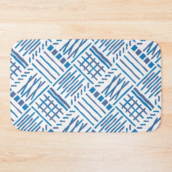 Item preview, Hand-drawn Crossing Lines Pattern – Blue designed and sold by RoguePatterns.
