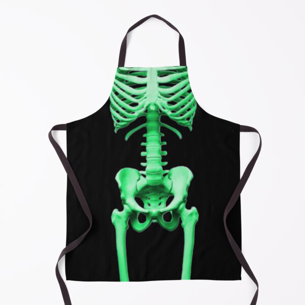 Item preview, Halloween Apron - Skeleton Design (Green) designed and sold by SMilllar.