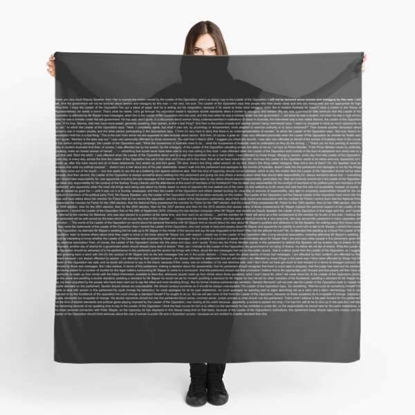 Item preview, Gillard's 2012 misogyny speech transcript in black designed and sold by missaesthetic.