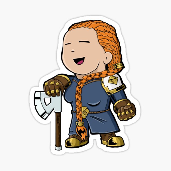 Hela the Dwarf Glossy Sticker