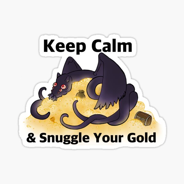 Fafnir Snuggling Gold Sticker