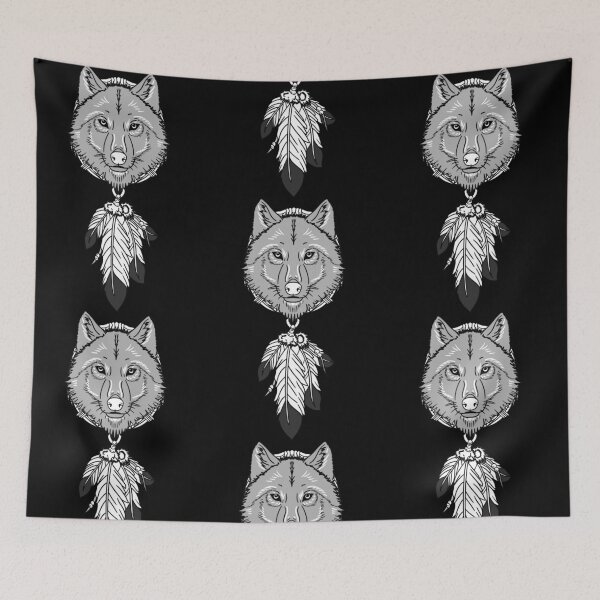 Item preview, Wolf Dream Catcher designed and sold by Andrea Quirarte.