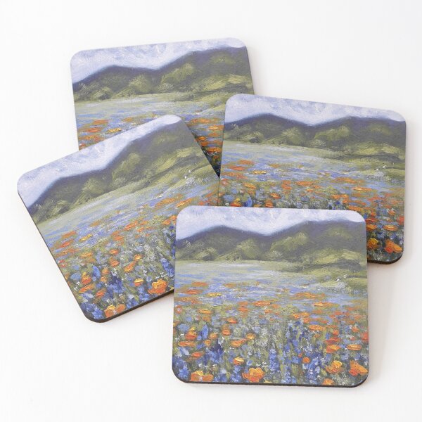 Item preview, Orange Poppies and blue Lupins designed and sold by tretyak.