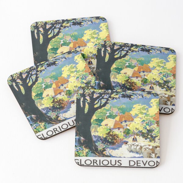Item preview, Glorious Devon retro poster designed and sold by CorasPosters.