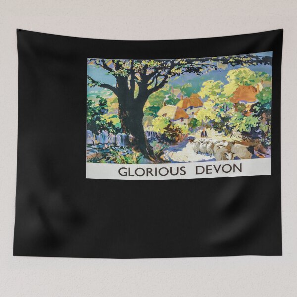 Item preview, Glorious Devon retro poster designed and sold by CorasPosters.