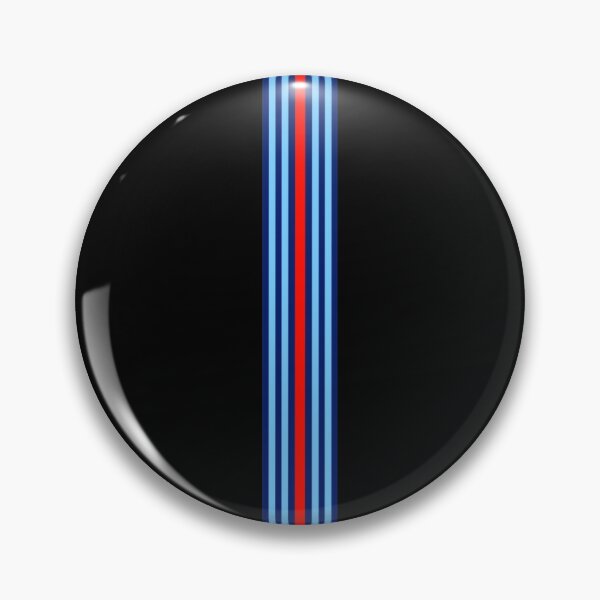 Item preview, Martini Racing Stripes Black Background – Classic Motorsport Livery, Retro Racing Stripe Design designed and sold by Road To Track.