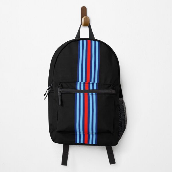Item preview, Martini Racing Stripes Black Background – Classic Motorsport Livery, Retro Racing Stripe Design designed and sold by Road To Track.