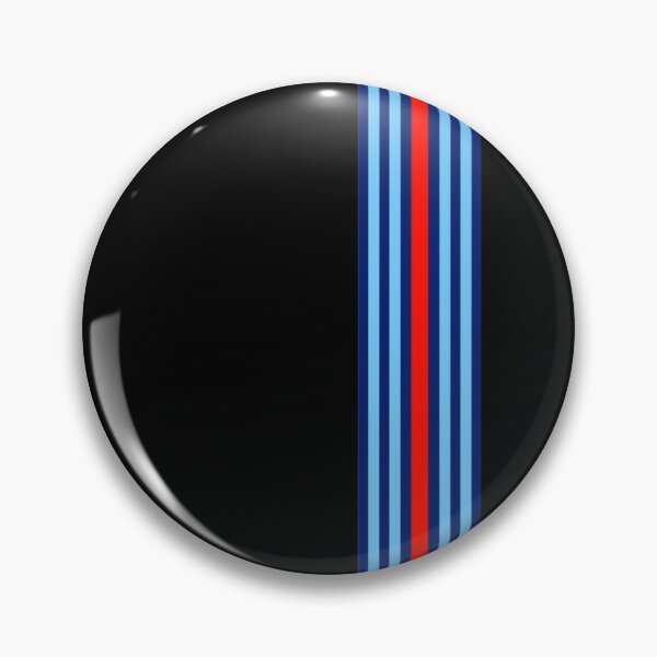 Item preview, Martini Racing Stripes Black Background – Classic Motorsport Livery, Retro Racing Stripe Design designed and sold by Road To Track.