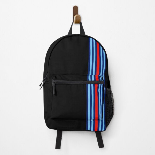 Item preview, Martini Racing Stripes Black Background – Classic Motorsport Livery, Retro Racing Stripe Design designed and sold by Road To Track.