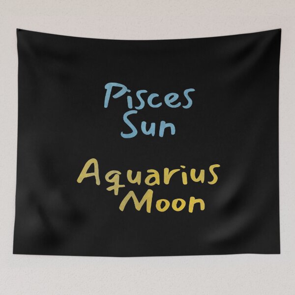 Item preview, Pisces Sun Aquarius Moon Text designed and sold by leomooncreates.
