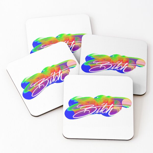 Item preview, Rainbow swirled Bitch word designed and sold by Tiggyplay.