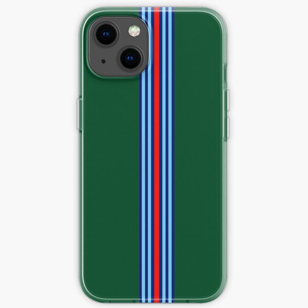 Racing Stripes British Racing Fond vert Coque souple iPhone