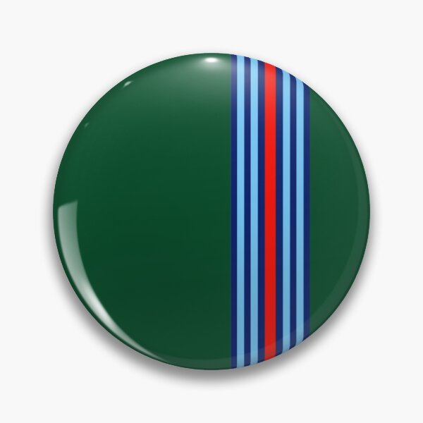 Item preview, Martini Racing Stripes on British Racing Green – Vintage Motorsport Livery, Classic Racing Design designed and sold by Road To Track.