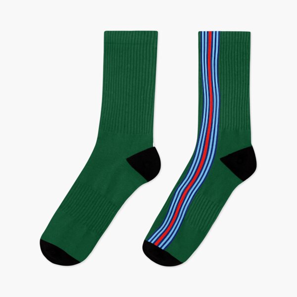Item preview, Martini Racing Stripes on British Racing Green – Vintage Motorsport Livery, Classic Racing Design designed and sold by Road To Track.