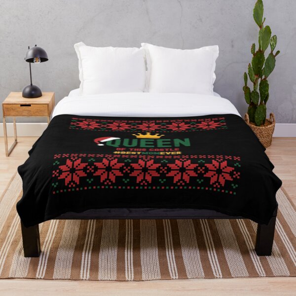 Aperçu de l'œuvre Reine de ce château #Best Mom Ever | Cadeaux assortis pour maman, papa, fille et fils | Pull laid de Noël créée et vendue par InkItStudio.