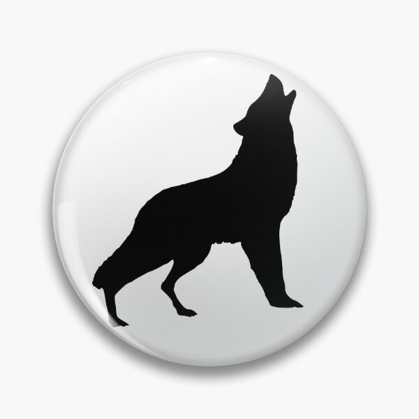 Artikelvorschau, Heulender Wolf Silhouette Symbol entworfen und verkauft von Darcy777.