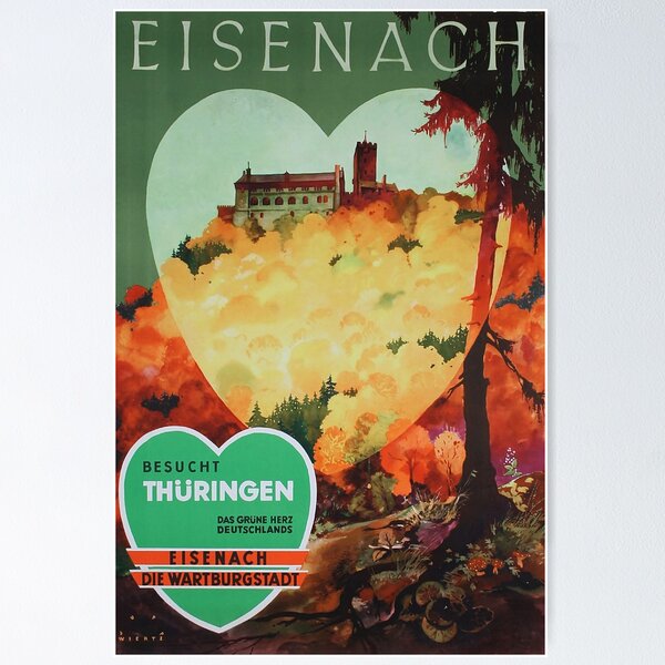 Item preview, Eisenach retro poster designed and sold by CorasPosters.