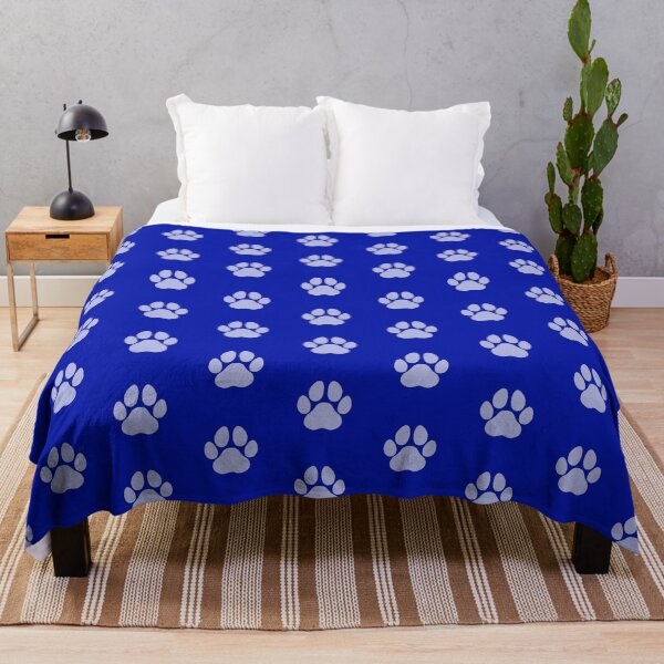 Aperçu de l'œuvre Empreinte de patte - Bleu profond créée et vendue par WJ Design.