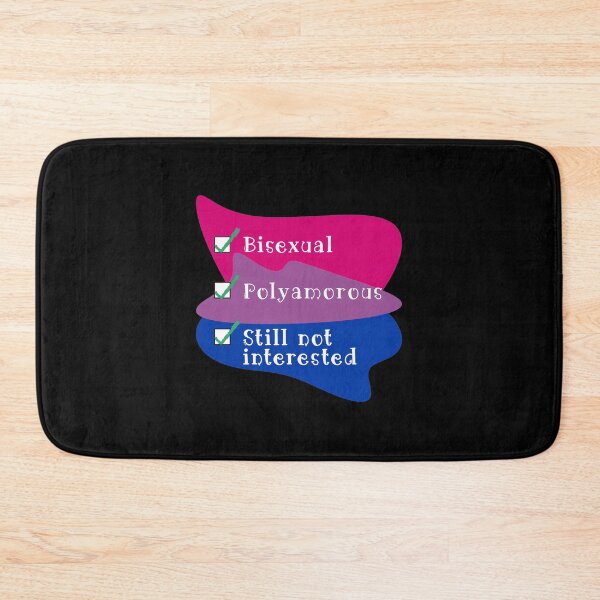 Item preview, Bi, Polyam, And Still Not Interested Bi Flag Colours (White Text) designed and sold by dysperdis.