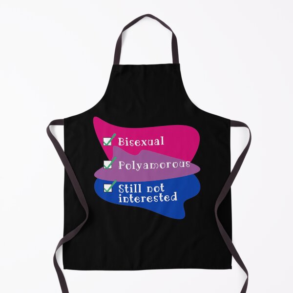 Item preview, Bi, Polyam, And Still Not Interested Bi Flag Colours (White Text) designed and sold by dysperdis.