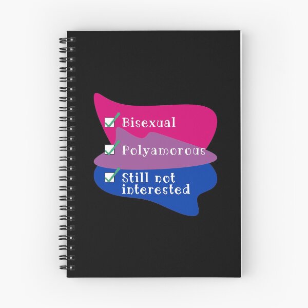 Item preview, Bi, Polyam, And Still Not Interested Bi Flag Colours (White Text) designed and sold by dysperdis.