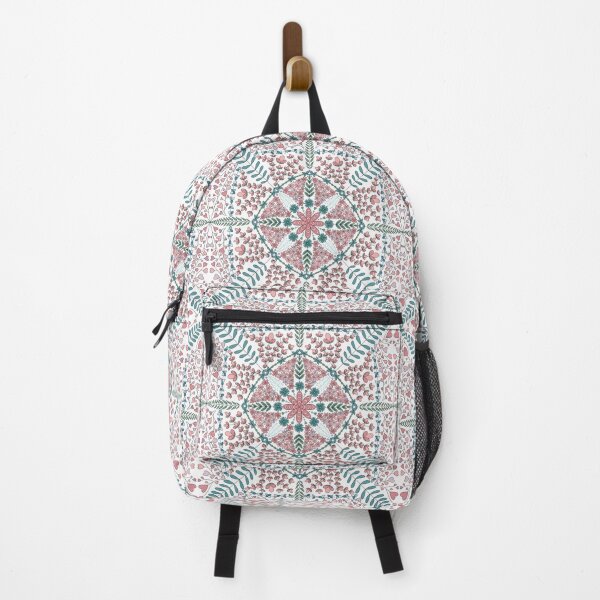 Item preview, Flower and Heart Pattern in Pastel Pink and Teal designed and sold by CottoVerdi.