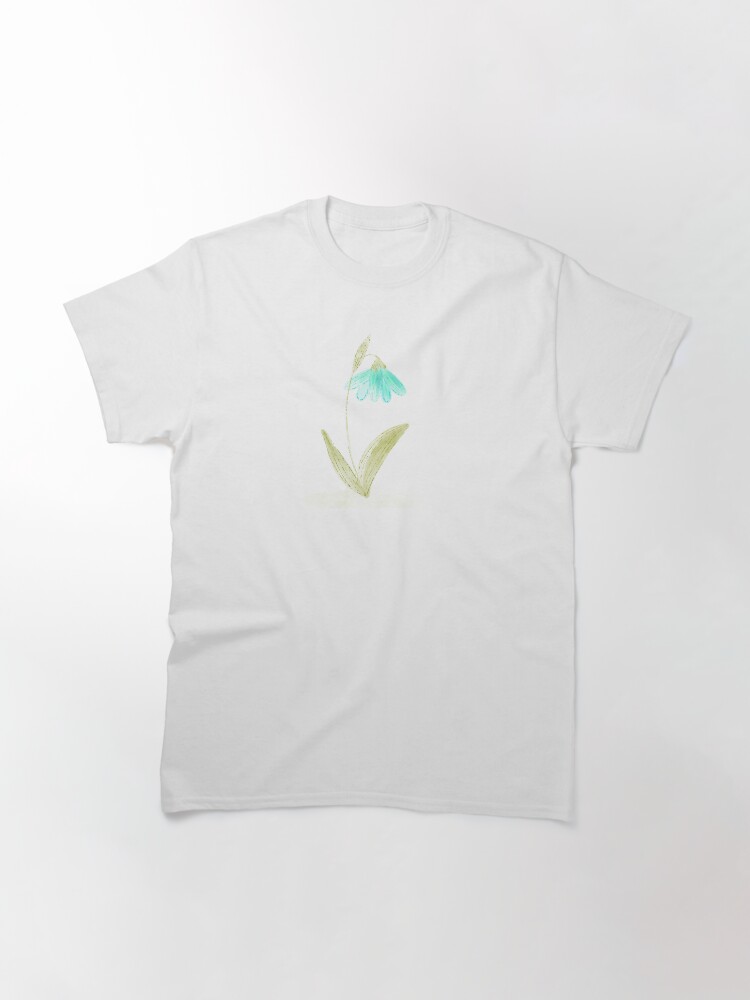 Thumbnail 2 of 7, Classic T-Shirt, Galanthus . Botanical illustration. Spring snowdrop. designed and sold by Victoria Riabov.