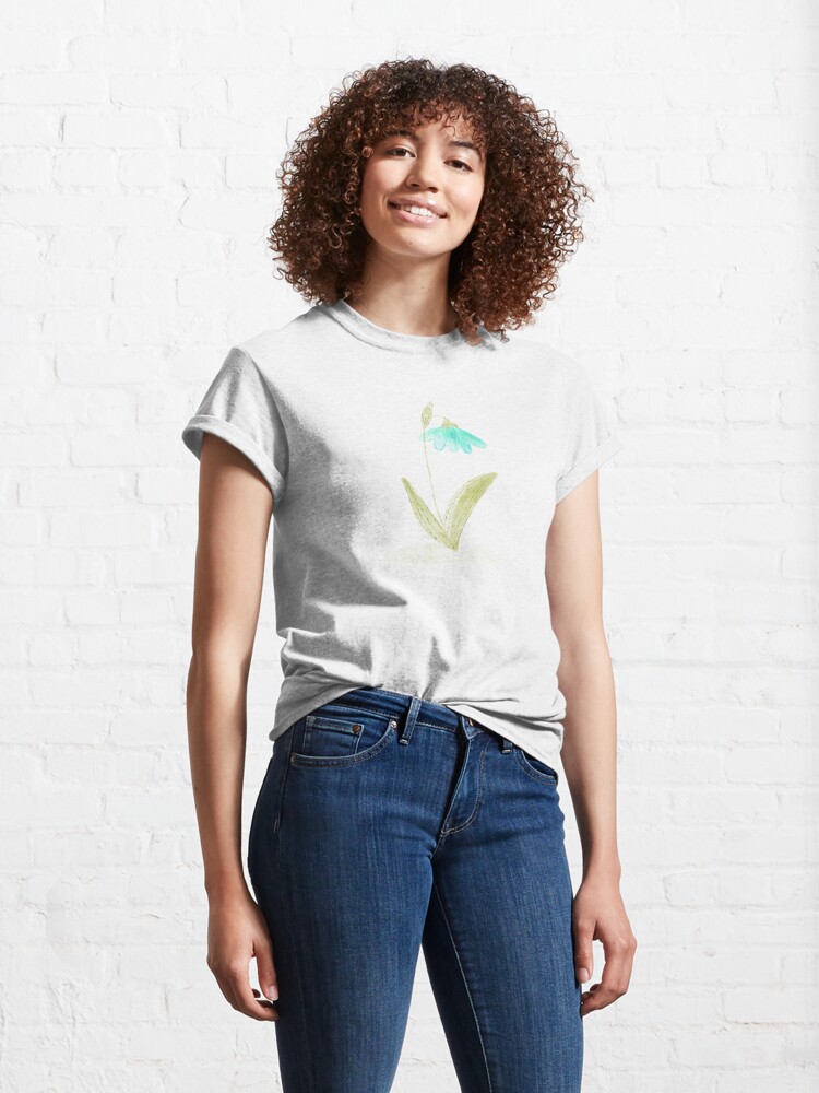 Thumbnail 4 of 7, Classic T-Shirt, Galanthus . Botanical illustration. Spring snowdrop. designed and sold by Victoria Riabov.