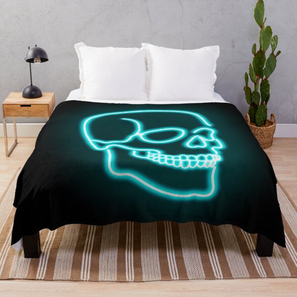 Item preview, Blue Skull Neon Sign designed and sold by trajeado14.