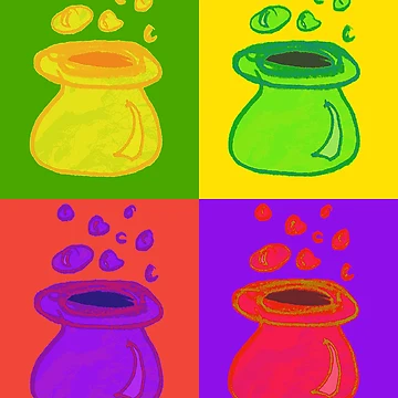 Artwork thumbnail, Multicolour Pop Art Cauldrons by DesignsofNote