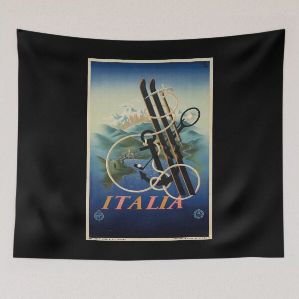 Item preview, Italia retro poster designed and sold by CorasPosters.