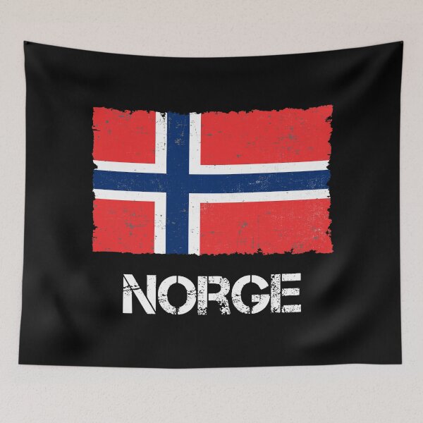 Artikelvorschau, Norge Norwegen Vintage Flagge Used Look entworfen und verkauft von Argentini.