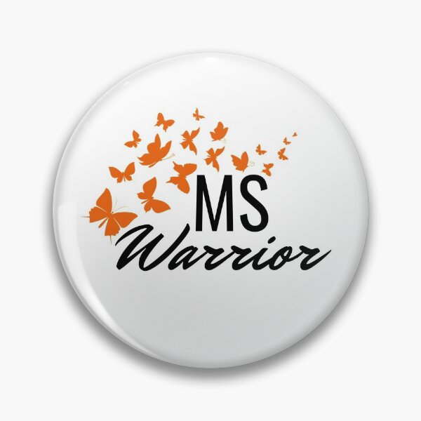 MS Warrior Orange Butterflies Pin